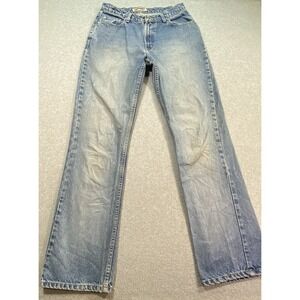 BCC Blues Straight Light Washed Blue Jeans Women's Sz 10 Long Denim Distressed